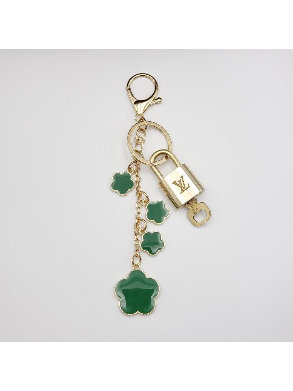 Authentic LV Louis Vuitton Gold Lock & Key 🔑 Unbranded Keychain Charm